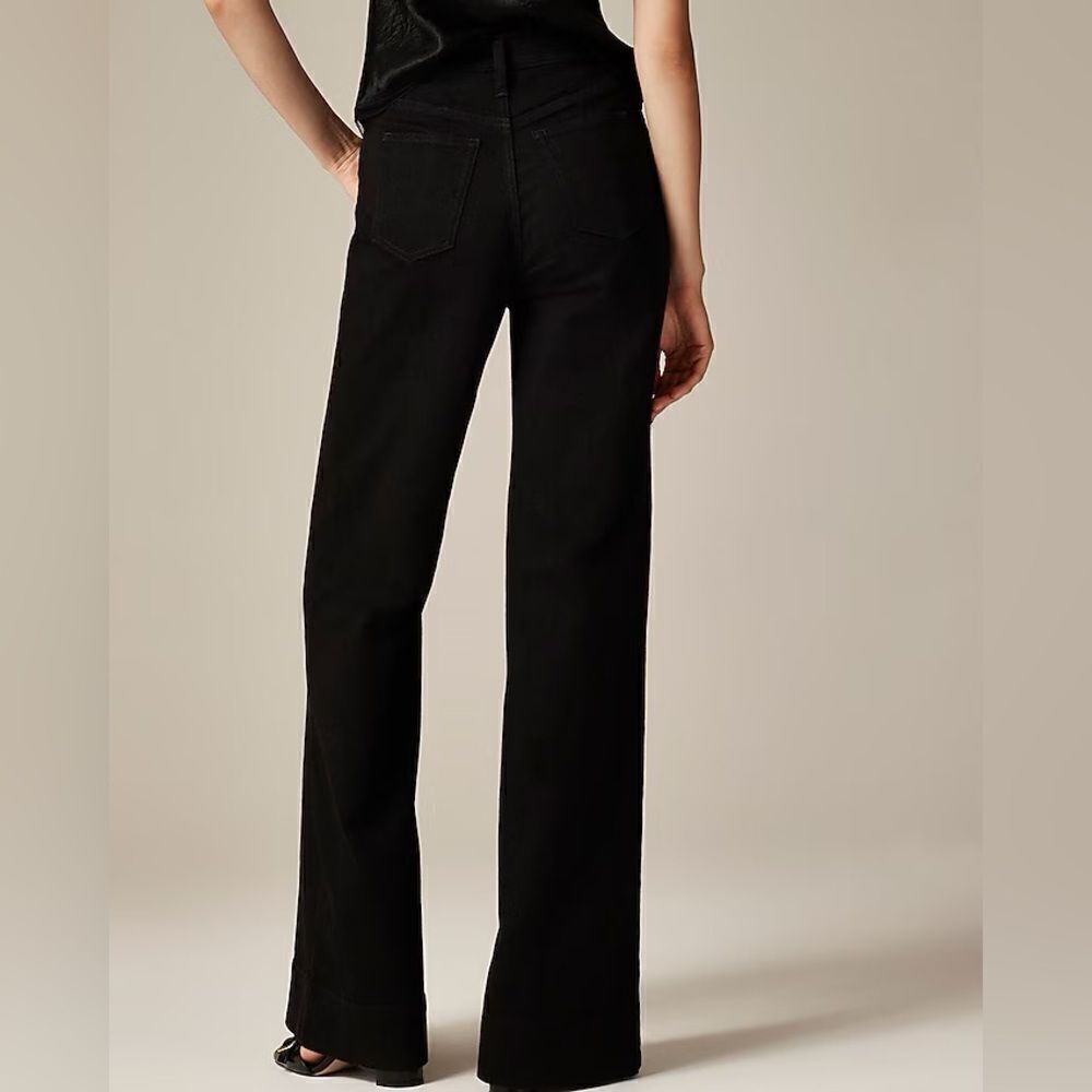 NWT J CREW Denim trouser in 1996 semi-stretch in black - Picture 4 of 6